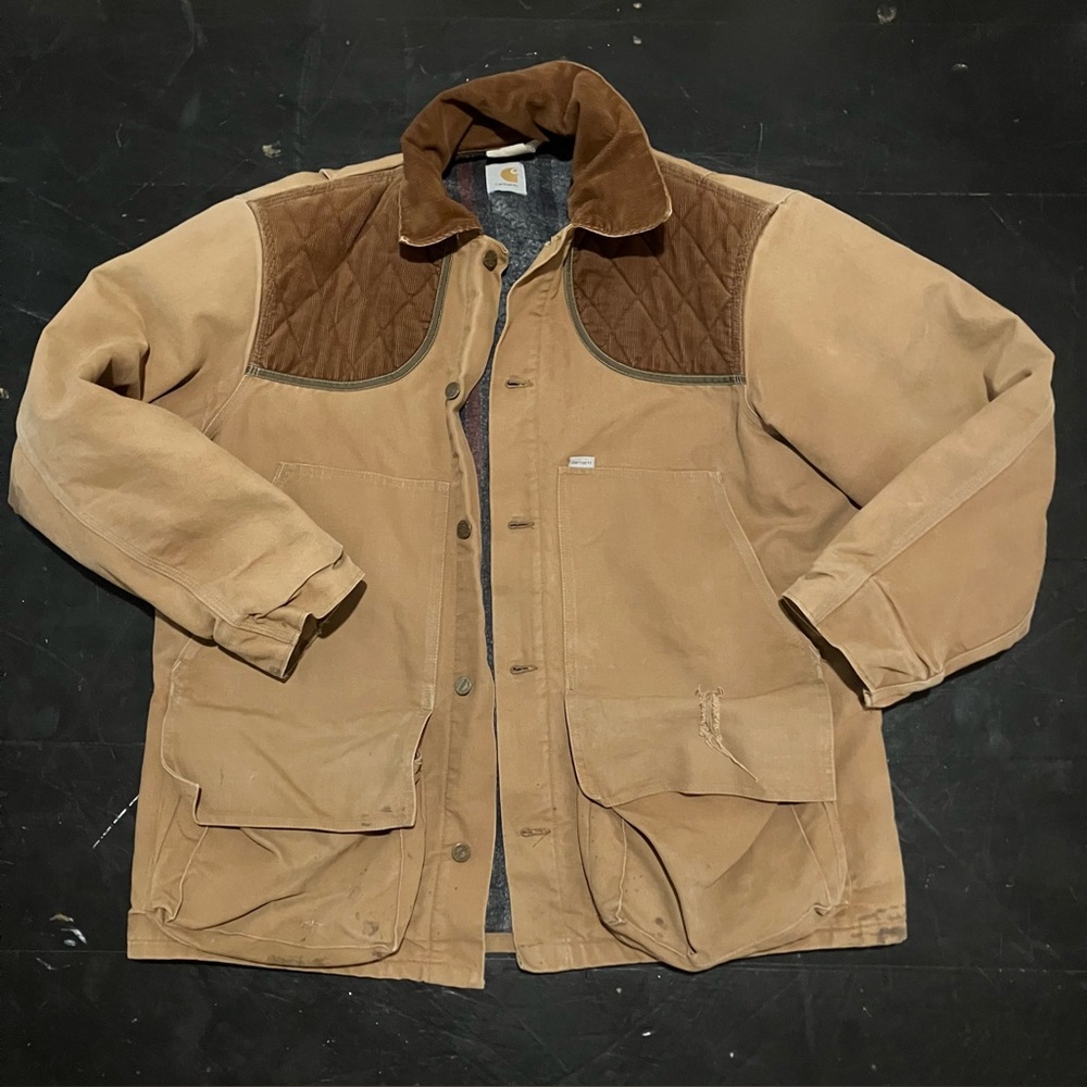 Vintage Carhartt 100th hunting Jacket Canvas XL USA chore Michigan active 1989